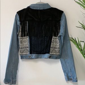 Custom Fringe Denim Jacket